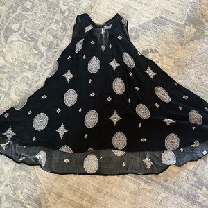Free People Black and White A-Line Shirt